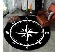 JIEDEDIAM Tapis Rond 3D rétro pour Salon, Chambre à Coucher, canapé, Repose-Pieds, Salle de Jeux, Chaise, Tapis de Sol, Cadeau