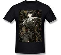 JIEERYIN Black Butler Stylish Man Tops Short Sleeve t-Shirt T-Shirt Black M