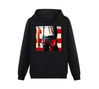 JIEERYIN Bruce and Springsteen Springsteen Graphic Mens Basic Long Sleeve Hoody R196 Hoodies Tops Black XL