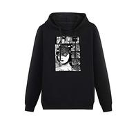 JIEERYIN Cotton Hoodies Uzumaki Azami 3 Long Sleeve Sweatshirts Black 3XL