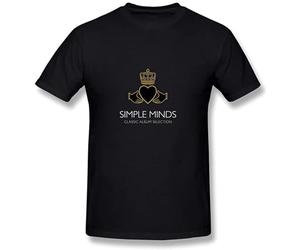 JIEERYIN Men's Simple Minds Band Logo T Shirt T-Shirt Black M