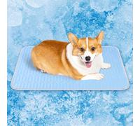 Jieffifa Tapis de refroidissement instantané pour chien - Tapis auto-rafraîchissant en soie glacée pour animaux de compagnie, lavable en machine pour cagee/voiture/sol, coussin antidérapant Chill Tech