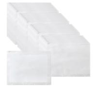 JIEHIN Lot de 40 Pièces Pochette Porte Document A4 Perforee, Semi Transparentes Classeur Pochette Zippée Classeur, avec 4 Trous de Reliure Organiser pour Documents