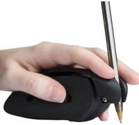 jiejack Aide à l'écriture et au dessin pour les personnes à mobilité réduite - Support de doigt stabilisant, ambidextre, antidérapant et réglable, idéal pour la maladie de Parkinson/l'arthrite (noir)