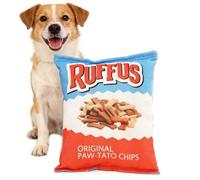 jiejack Jouet en forme de chips de pommes de terre qui craquent et couinent pour chiens et chats - Friandise en peluche avec papier froissé - Jouet pour le divertissement et l'ennui - Jouet