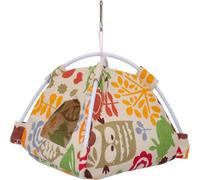 jiejack Nid d'oiseau pour perroquets, tente nid d'oiseau, boîte de grotte suspendue, nid d'oiseau, lit de tente pour petits oiseaux tels que perruches, pinsons et perroquets (A, M (21 x 21 x 21 cm)