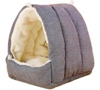 jiejack Parrot Bird Bed Hammock Bird Plush Nest Toy Chaud Nid d'oiseau Maison d'hiver pour animaux de compagnie Cage à oiseaux Niche pour ara, perruches, cacatoès, canaris (gris foncé, S)