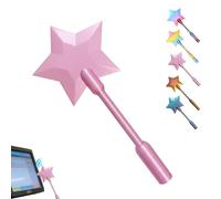 jiejack Tap mural imprimé 3D pour cartes de crédit, baguette magique, porte-carte mural magique, étoile, porte-cartes de paiement sans contact, créatif sans contact (rose)