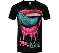 JIEKXAONF Falling in Reverse FIR T-Shirt Lips Men's Black Black