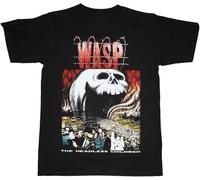 JIEKXAONF W.A.S.P. The Headless Children'89 Wasp Heavy Metal Band New Black T-Shirt Black