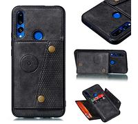 Jielangxin Coque pour Huawei P Smart Z,with Card Slot Coque pour Huawei P Smart Z STK-LX1 STK-L21 Coque Housse Etui Cover Black
