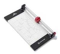 JIELISI Massicot rotatif jusqu'à 10 feuilles, longueur de coupe de 30,5 cm A4, outil de scrapbooking avec fonction de presse automatique