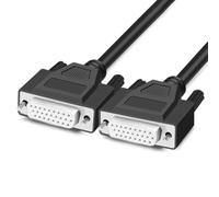 Jienk Câble d'extension série DB26 RS232 3 rangées 26 broches femelle vers femelle 26 broches plaqué or 1,5 m