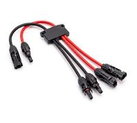 Jienk Câble répartiteur de panneau solaire, adaptateur parallèle MC-4 Y pour rallonge de câble solaire (branche de 2 à 4 Y)