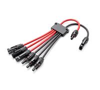 Jienk Câble répartiteur de panneau solaire, adaptateur parallèle MC-4 Y pour rallonge de câble solaire (branche de 2 à 6 Y)