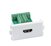 Jienk Prise HDMI sans soudure à montage sur panneau de bornier - Connecteur sans soudure