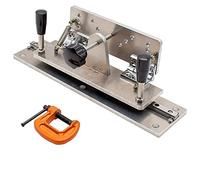Jieotwice Gabarit Universel d'Affûteur de Couteaux, Porte-couteau de Ponceuse à Bande, Clip d'Affûtage de Couteau Manuel de Localisateur d'Affûtage + Rail de 260MM et Clip en G