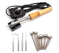 Jieotwice Outil de Fer à Souder en Tissu, dispositif de Fleurs en Tissu, Fabrication de Fleurs Artificielles, Outil de Modélisation de Pétales, Ensemble D'outils de Fleurs en Tissu 220V(C)