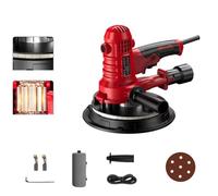 Jieotwice Ponceuse à Mastic Électrique 220 V CA, Ponceuse Portative pour Cloisons Sèches avec Double Éclairage LED à 360°, Polisseuse sans Poussière et 100 Feuilles de Papier Abrasif Incluses