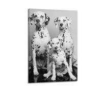 JIERUANYING Décoration murale moderne à suspendre Motif groupe dalmatien noir et blanc 20 x 30 cm