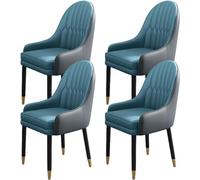 JIESOO Ensemble de 4 Chaises Salle Manger Modernes,Chaises Cuisine Rembourrées Cuir Microfibre avec Pieds Métal Et Dossier Ergonomique for Salon Salle Manger Chambre Coucher(F)