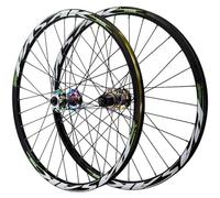 JIESOO Jante de vélo de route, double paroi, en alliage d'aluminium, frein à disque compatible avec 7/8/9/10/11 vitesses pour VTT (vert, 66 cm)