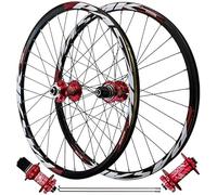 JIESOO Paire Roues VTT 26/27,5/29 Pouces, Jante Vélo Alliage D'aluminium, Roulement Scellé HG Axe Traversant De 142 Mm, Jante Avant Arrière 32H for Cassette 7-12 Vitesses(THRU AXLE Front+Rear,26 inch)
