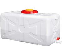 JIESOO Réservoir d'eau Rectangulaire Plastique 110L/160L/200L/310L, Réservoir d'eau D'extérieur Pur Épaissi PEHD(White,110L)
