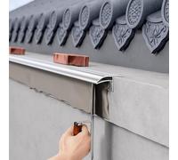 Jievmrs Barre de Seuil Bande Anti-Goutte en Aluminium pour Bordure de Toit, Gouttières Métalliques, Rebords de Fenêtre, Dispositif Anti-refoulement pour Murs Extérieurs(6m/19.7ft)