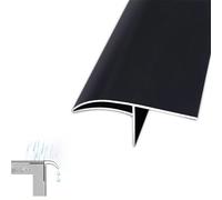 Jievmrs Gouttière de 5 cm de Large pour Appui de Fenêtre, Barre de Déviation d'eau de Pluie Noire pour Gouttière, Protection Extérieure pour Encadrement(2.4m/7.9ft)