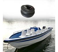 Jievmrs Pare Battage pour Bateau Profilé en U pour Rail de Quai, Bordure Renforcée, Bande de Protection en Caoutchouc Universelle pour Balcon Avant, Protection de Bord(W 5cm(2in),35m/114.8ft)