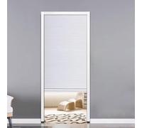 Jievmrs Porte Accordéon Interieur Porte Pliante Non Tissée, Portes Coulissantes à Moustiquaire Rétractable, Rideau de Porte Intérieur Accordéon sans Rail Inférieur(42x70in(107x178cm))