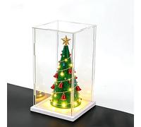 Jievmrs Vitrine pour Collection Vitrine en Acrylique de 20, 30, 40, 55 ou 60 cm de Hauteur, Boîte en Plastique Transparent pour Objets de Collection, Housse Anti-poussière(25x25x50cm(10"x10"x20"))