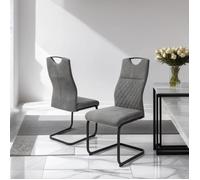 jiexi 2 Chaises Salle Manger (Gris 2 Chaise)