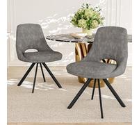 JIEXI Lot de 2 chaises de salle à manger, exclusives, rembourrées, modernes, robustes, de qualité supérieure, ergonomiques, au look design, grises
