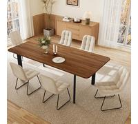 JIEXI Table à Manger avec 4 à 8 chaises, Table Extensible élégante et Moderne en Panneaux MDF pour Le Salon 160 à 200 cm