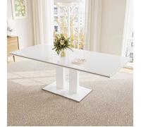 JIEXI Table extensible Table à manger moderne, table de cuisine rectangulaire en MDF 160-200 cm