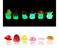 JIEYAO 12pcs Mini Champignons Lumineux En Résine, 1,6 X 1,4 Cm Mignons Petits Champignons Décoratifs Champignons Lumineux Décoration Miniature Pour Pots De Fleurs Plantes Statue Pour Meubles De Jardin