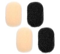 JIEYAO Bump It Up Lot de 4 peignes à cheveux volumineux en forme de ruche pour femme (peau + noir)