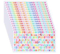 JIEYAO Lot de 15 feuilles d'autocollants en forme de petites lettres - 13 mm - Multicolore - En vinyle - Résistants aux intempéries - Pour bricolage, fenêtre, porte, panneau, carnet de notes