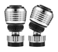 JIEYAO Lot de 2 mousseurs rotatifs à 360 ° avec 4 adaptateurs (M22 filetage extérieur et filetage intérieur M24) 2 modes d'économie d'eau pour robinet, douche, cuisine, salle de bain