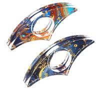 JIEYAO Lot de 2 supports de page de livre pour la lecture, anneaux de pouce esthétiques en résine faits à la main, marque-pages scintillants faits à la main, accessoires de lecture personnalisés pour