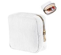 JIEYAO Tampon, sac de rangement, serviette de toilette en velours côtelé, petite trousse de toilette, sac de rangement souple, sac de rangement pour périodes, sac de maquillage portable pour femme et