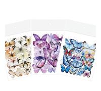 JIEYUCHU 120 Pièces Autocollants Papillon, Papillon Stickers Transparent, Autocollant Holographique Étanche pour Téléphone Portable, Scrapbooking, Albums Photo, Agendas, Livre