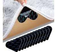 JIEYUCHU Antidérapant Tapis, 12 Pièces Anti Derapant Tapis, Antidérapant Tapis Réutilisable, Antidérapant, Lavable, Laisse Aucune Trace, pour Planchers de Bois Franc, Carpettes et Tapis