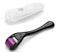 JIEYUCHU Derma Roller 0,5 mm, 660 Aiguilles Dermaroller Cheveux, Roller Micro Aiguille Pour Visage Soin de la Peau, Stimuler la Repousse des Cheveux, Réduire la Chute des Cheveux, Violet