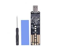 JIEYUCHU SSD M.2 NVME NGFF Adaptateur, 10Gbps Adaptateur nvme vers USB 3.1, M.2 PCIe NVMe/SATA NGFF pour avec M Key&B+M Key&B Key 2280/2260/2242/2230