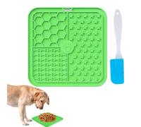 JIEYUCHU Tapis de Lèche pour Chiens et Chats avec Ventouses, sans BPA, Soulage l'Anxiété, Facile à Nettoyer, pour Bain, Toilettage et Dressage (Vert)