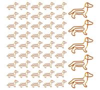 JIEYUCHU Trombones pour Bureau, Lot de 50 Trombones En Métal, Trombones Créatifs en Forme D'animaux, Anticorrosion et Antirouille, Pour Bureau, Papiers, Fichiers(Orange)