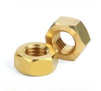 JIEYUZYUO 1/2/50/100 Écrous Hexagonaux M1.4~M24 En Laiton, Filetage Femelle/Color/M5 50Pcs